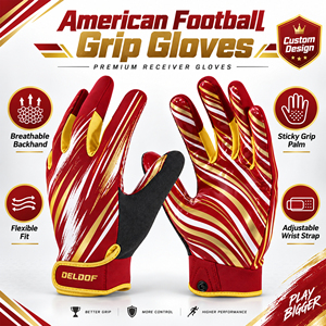 Guantes Deportivos Personalizados OEM para Hombre y Jóvenes, Transpirables, de Tela Elástica, Antideslizantes, con Palma de Agarre Adhesivo de Poliéster - Product Image 3