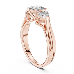Anillo de Compromiso con Tres Diamantes Cultivados en Laboratorio, Anillo de Propuesta Clásico Minimalista, Elegante Joya de Diamantes para Novia - Product Image 5