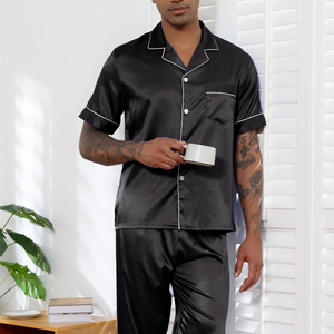 Classic <b>Men</b> <b>Sleeping</b> Suit Lightweight Nightwear Set New Design Smooth Fabric <b>Men</b> Night Suit New Design <b>Men</b> Night Dress - Product Image 6