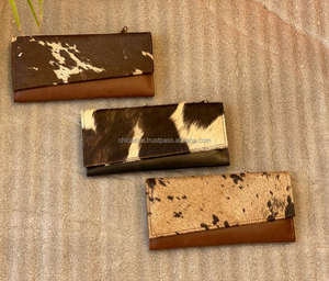 ใหม่กระเป๋าสตางค์หนังแฮนด์เมดแท้แบบใหม่สำหรับผู้หญิงกระเป๋าสตางค์แบบบางกระเป๋าสตางค์หนังสแนปหนังขนสัตว์กระเป๋าสตางค์หนังวัวแท้ - Product Image 3