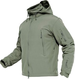 Veste softshell homme pour l'extérieur, résistante à l'eau, respirante, coupe-vent, fermeture éclair intégrale, veste de performance pour les sports d'aventure et le travail - Product Image 1