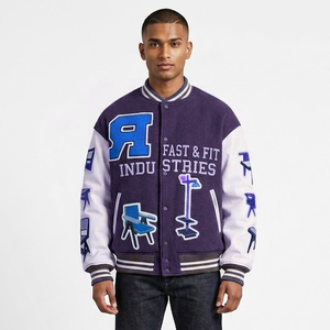 Popular Design Factory Wholesale Plus Size High Quality Long Sleeves Winter Wear <b>Smart</b> Stylish College Baseball <b>jacket</b> for men - Product Image 5