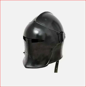 Casque noir Barbuta, casque médiéval de chevalier templier croisé, armure noire - Product Image 2