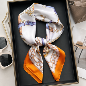 ผ้าพันคอไหมดีไซน์หรูหรา ผ้าพันคอไหมสำหรับผม ขายส่งผ้าโพกศีรษะ - Product Image 6