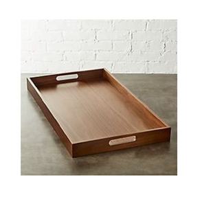 Plateau de service en bois d'acacia très vendu - Compatible lave-vaisselle et écologique pour les collations, les apéritifs et une utilisation décorative à la maison et en cuisine - Product Image 6