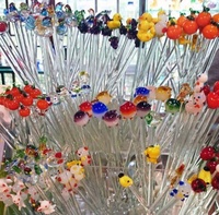 Dekorative Glas getränke Rührer Cocktails Swizzle Sticks