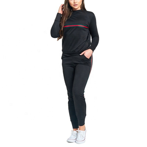 Custom Breathable Hooded <b>Plus</b> <b>Size</b> Women's Sweat Suit Set Quick Dry Elastic Waist Casual Winter Sportswear Sweat Suit OEM - Product Image 6