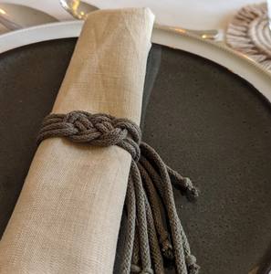 Anneau de serviette en macramé / Ruban pour serviette - Product Image 2