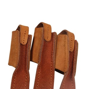 Gant de tir à l'arc en cuir, demi-doigts, pointes renforcées, fermeture auto-agrippante, durabilité accrue, libération fluide, précision - Product Image 4