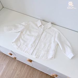 เสื้อเชิ้ตผ้าลินินแขนยาวสำหรับเด็กชายและเด็กหญิง เนื้อผ้านุ่ม ระบายอากาศได้ดี ผลิตในเวียดนาม - Product Image 6