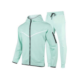 Survêtement de sport décontracté mi-lourd 100 % coton pour homme, idéal pour l'entraînement et le jogging en automne (vente en gros) - Product Image 3