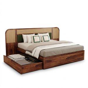 CHEVET DE CHAMBRE PRINCIPALE EN BOIS DE TECK MASSIF FABRIQUÉ EN INDOENASIE AVEC Tiroirs - Product Image 1
