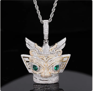 Pendentif Masque Iced Out avec Diamants Moissanite, Breloque de Bijoux Iced Out, Pendentif de Luxe en Gros - Product Image 6