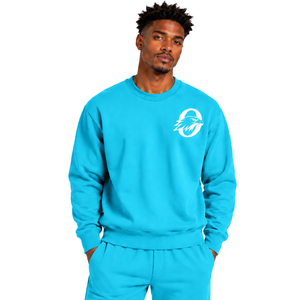 Sweat-shirt bleu ciel pour homme, col rond, manches longues, pull décontracté en polaire, logo personnalisé, streetwear, vêtements de sport d'hiver, vente en gros - Product Image 1