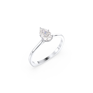 Bague de fiançailles pour femme REYES Fine Jewelry, certifiée IGI, or massif 14 carats, diamant de laboratoire HPHT CVD taille poire 1,01 carat. - Product Image 1