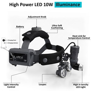 OTICA OHEH-GL 3.5x ขายตรงจากโรงงาน แว่นขยายสำหรับทันตกรรมแบบไฟฟ้า ไฟ LED สำหรับศัลยกรรม ปรับขนาดจุดแสงได้ 65000 ลักซ์ CE - Product Image 4