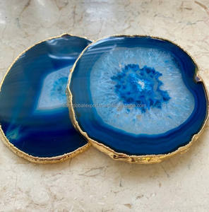 2025 Custom Eco-Friendly Natural Polished <b>Agate</b> Antique Imitation Design <b>Coaster</b> Craft Unique Stylish Colorful Tabletop - Product Image 1