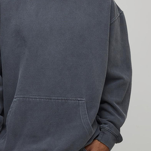 Sudaderas con Capucha Extra Grandes Unisex de Felpa Gruesa de 320g de Alta Calidad al por Mayor, Sudaderas Largas de Algodón 100% con Logotipo Personalizado para Hombre, Lavado Ácido - Product Image 3