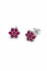 Pendiente de rubí en plata de ley 92.5 KLST-30970 - Product Image 2
