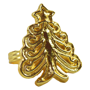 Anneau de serviette de haute qualité avec motif de fleur dorée, nouveau porte-serviettes décoratif en métal, pour la maison, l'hôtel, le restaurant, occasions de Noël - Product Image 4