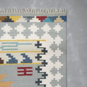 Alfombra Kilim de Lana Hecha a Mano, Tejido Plano, Patrón Abstracto, Moderna y Ecológica para Decoración de Sala de Estar - Product Image 4