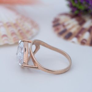 Wholesale 3ct 2ct 1.5ct Pear Cut <b>Wave</b> Design Luxury Wedding Moissanite <b>Rings</b> S925 Gold Plated VVS D Color GRA Certified - Product Image 4