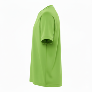 Unisex Green Crew Neck Short Sleeve Moisture Wicking <b>Polyester</b> <b>T</b>-<b>Shirt</b> Regular Fit All Seasons Solid Color Athletic Wear - Product Image 2