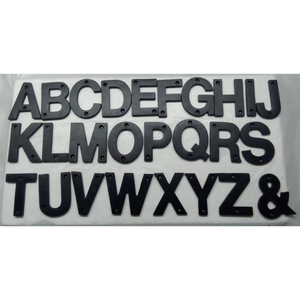 Antique Black Cast Iron Alphabet <b>Letters</b> And Numbers Heavy Duty Metal <b>Wall</b> Decor Signs for DIY House Address Name Plate - Product Image 1