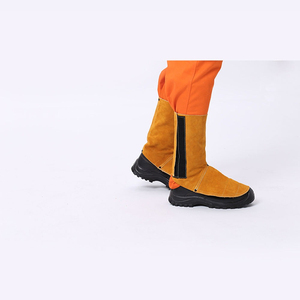 Couvre-chaussures de soudage de sécurité en cuir suédé de vache, renforcés et cousus, service OEM ODM, tarifs les plus bas - Product Image 2