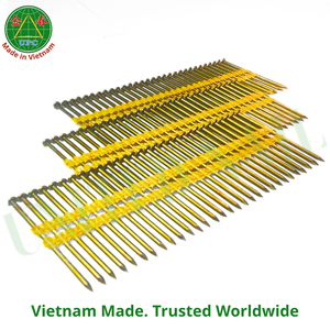 ตะปูเหล็กสำหรับงานโครงสร้าง 4000 ชิ้น ขนาด 3 นิ้ว x 0.131 นิ้ว  แบบก้านเรียบ ชุบสังกะสีเหลืองโครเมต สำหรับปืนยิงตะปู ผลิตในเวียดนาม  ลดราคาพิเศษ - Product Image 6