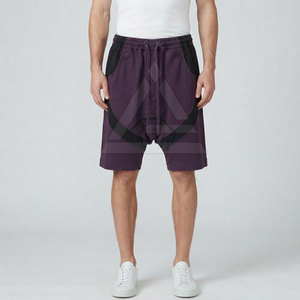 Pantalones Cortos Urbanos de Estilo Holgado para Hombre, Pierna Ancha, Cintura Baja con Cordón, Mezcla de Algodón, Moda Urbana - Product Image 3