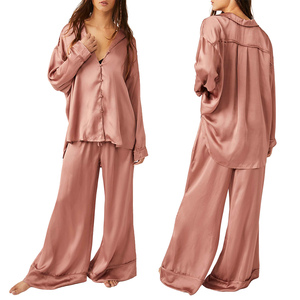 Pijama de Seda Personalizado de Lujo, Dos Piezas, 100% Seda de Morera Pura, Conjunto de Pijama de Seda para Mujer - Product Image 1