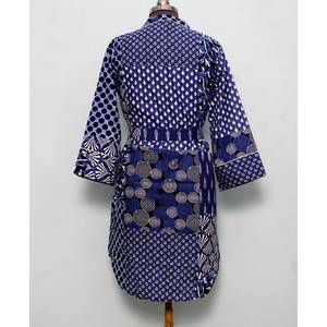 ชุดเดรสยาวปานกลาง แขน 3/4 คอวี ลายดอกไม้พิมพ์ดิจิทัล ผ้าฝ้ายอินเดียสุดหรู สำหรับงานแต่งงาน  รักษ์โลก เหมาะสำหรับผู้หญิง - Product Image 6