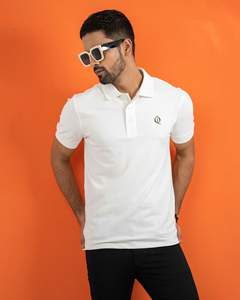 De Bangladesh Muy atractivo Color sólido Calidad Premium Último diseño Polo personalizado para hombre 100% algodón 220 GSM MOQ bajo - Product Image 5