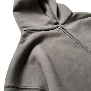 Sudadera Premium con Capucha, Spandex/Algodón, 440 GSM, Forro Polar, Cierre de Cremallera, Talla Grande, para Hombre y Mujer, Logotipo Personalizado, OEM, Ropa Urbana - Product Image 4