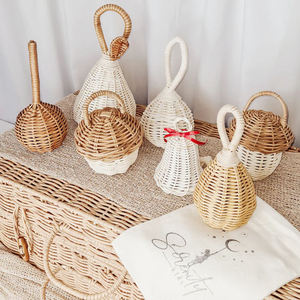 Cesta de mimbre natural de fábrica directa, cesta de peras de ratán, juguete seguro para niños, bolso de mano, decoración para guardería, regalos para niños - Product Image 5