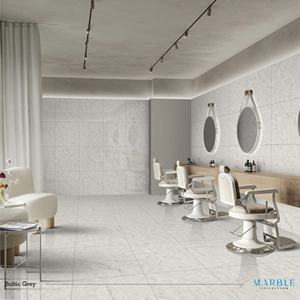 Baldosas de Porcelanato Gris Mármol de 600x600, Baldosas de Cerámica de Porcelana de 600x60 para Pisos - Product Image 4