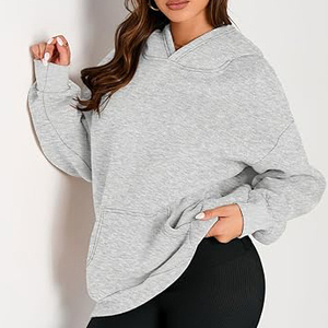 Vente en gros de sweats à capuche surdimensionnés personnalisés avec impression de logo, fabriqués en usine, meilleur design, sweats en molleton épais pour femmes - Product Image 5