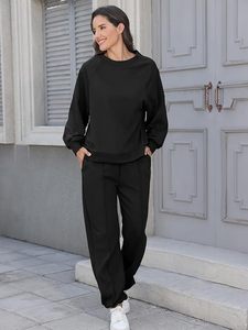 Conjunto de Sudadera con Capucha Oversize y Pantalones de Chándal de Forro Polar Premium para Mujer, Conjunto Deportivo de Sudadera con Capucha y Pantalones de Chándal para Mujer - Product Image 3