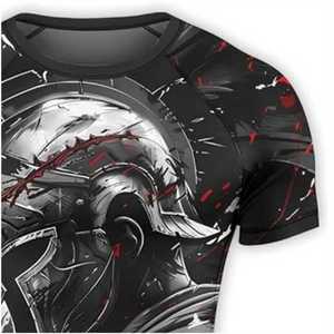 Rashguard MMA respirant personnalisé de qualité supérieure pour hommes, Spandex/Polyester, BJJ, Surf, Plongée, Rashguard Fortleo - Product Image 4
