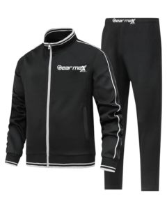 New Arrival Wholesale Price Black Color Men's Training Tracksuits Men Two Piece Set Tracksuit <b>Jogging</b> <b>Suit</b> For Men - Product Image 1