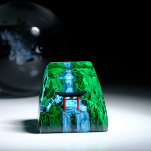 Teclas Místicas de Anime, Teclas Artesanales Personalizadas, Teclas Anime Lindas, Teclas Verdes, Juego de Teclas, Teclas de Resina - Product Image 5