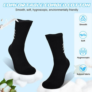 Calcetines deportivos de algodón personalizados para uniformes de equipo, calcetines de fútbol con agarre, ropa para branding y pedidos al por mayor. - Product Image 3