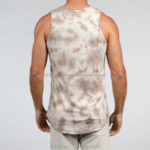 เสื้อกล้ามทรงดรอปคัต Cloud Dye ผลิตจากโพลีเอสเตอร์ 67% ผ้าฝ้าย 28% สแปนเด็กซ์ 5% สำหรับผู้ชาย ใช้สำหรับการฝึกซ้อม - Product Image 4