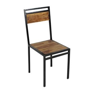 Chaise cantilever Vandana Lyra Terra en bois d'acacia et rotin (lot de 2) - Product Image 4