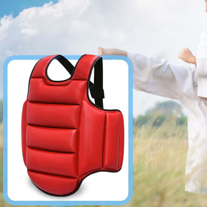 Protector de Pecho de Cuero Resistente para Entrenamiento de Artes Marciales y Taekwondo - Product Image 5