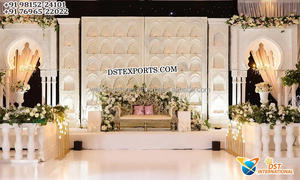 Exclusivo Diseño de Escenario para Recepción de Boda Marroquí, Escenario Tradicional para Boda Gujarati, Escenario para Recepción de Boda Gujarati en Canadá - Product Image 3