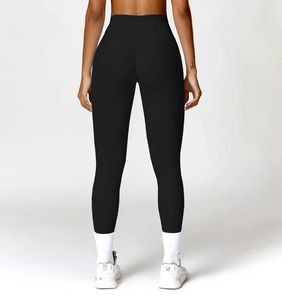 Women Sports Leggings Custom Logo and Design Yoga Pants Fitness Pants With Mid Waist Seamless Yoga Pants <b>Tight</b> OEM Service - Product Image 5