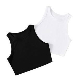 Débardeurs longs en coton tricoté pour femmes, doux, peigné, écologique, séchage rapide, avec logo frontal, pour usage quotidien décontracté, vente en gros - Product Image 3