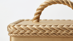 Unique Braided Rope Handle <b>Gold</b> Date And Dry Fruit Storage Box Luxury Snack Organizer Festive Gift Tin Container Wedding - Product Image 4